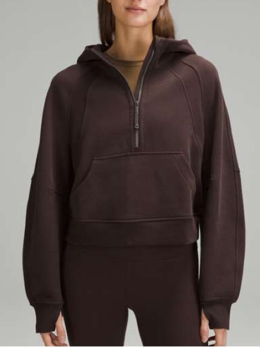 lululemon Scuba Oversized Half-Zip Hoodie Brown XL/XXL